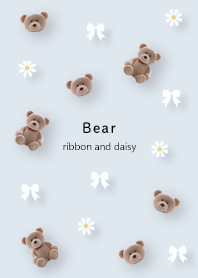 blue Bear, ribbon and daisy 04_2