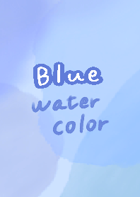 Watercolor cute blue (simple)