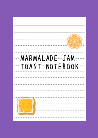 MARMALADE JAM TOAST NOTEBOOK-PURPLE-YELj