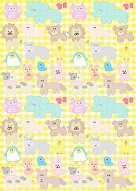 (I love animals )yellow check