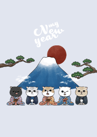 neko new year - alice blue