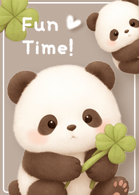 brown Cute and cuddly panda