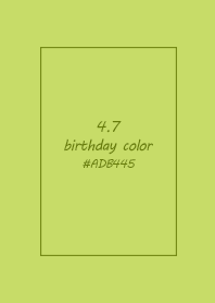 birthday color - April 7