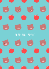 BEAR AND APPLE Theme/MINT GREEN