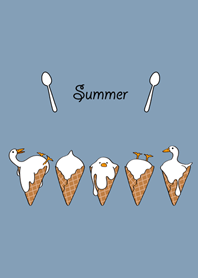 Melted duck! ! ! (summer blue)