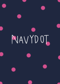 Navy and pink dots.