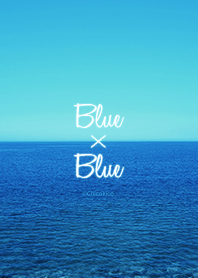 파란색과 파란색 .