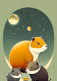 浮世絵 - 水豚 B8FC01