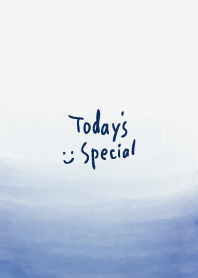 Watercolor gradation blue smile21