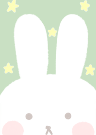 white rabbit and green