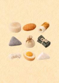 Oden, felt, simple, beige, Japanese food