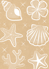 BEACH * SEA * SHELL * STARFISH * BEIGE