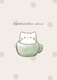 Marshmallow cocoa Cat*-green- 2
