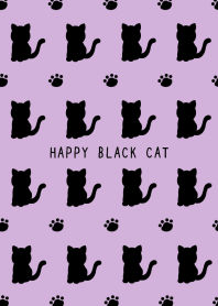 HAPPY BLACK CAT SILHOUETTEj/DUSTY PI PUR