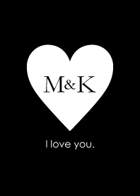 INITIAL BLACK -M&K- I Love you
