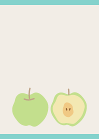 Summer Green Apple1 on blue