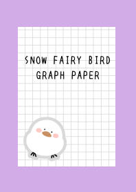 SNOW FAIRY BIRD GRAPH PAPER-PURPLE
