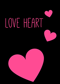 LOVE HEART pink & black