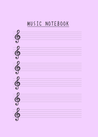 MUSIC COLOR NOTEBOOK-LIGHT PURPLE