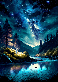 Beautiful starry night view#2063