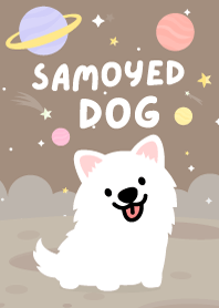 Samoyed Dog Galaxy Brown