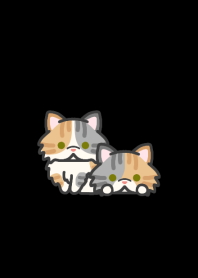 三毛トラ猫＊ダークモード＊短頭種＊長毛