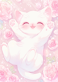 粉玫瑰❤️開心小萌貓03