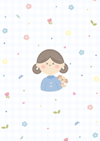 Cute girl with mochi 1 (Pp)