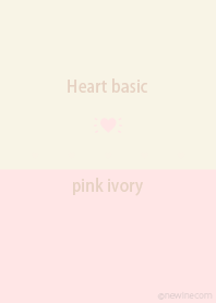 Heart basic ピンク アイボリー