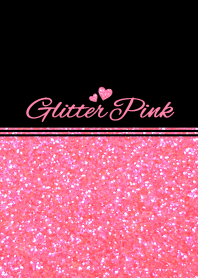 Glitter pink heart theme...