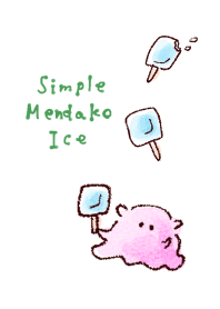 simple Mendako ice white blue.