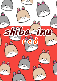 shibainu dog theme15 red
