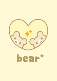 Bear Glitter - Yellow