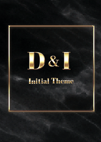 【 D&I 】Initial Theme Gold - ブラック