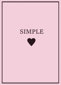 SIMPLE HEART =pink black=**