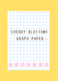CHERRY BLOSSOMS GRAPH PAPER/YELLOW