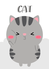 แมวสีเทาน่ารักน่าชัง