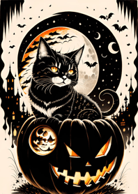 halloween cat AB5B1c