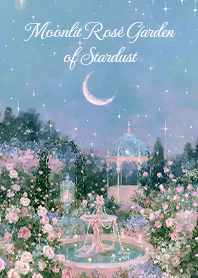 Moonlit Rose Garden of Stardust