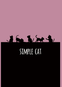 Simple cat / black & pink
