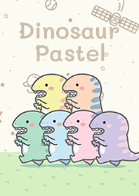 Dinosaur pastel on galaxy!