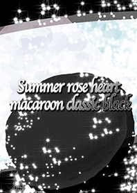 Summer rose heart macaroon classic black