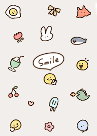 ブラウン simple smile icon03_1
