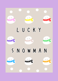 NINE LUCKY SNOWMEN-SNOWMAN-PURPLEj