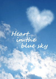 Coração para o céu azul