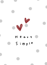 White x polka dots and rough heart.