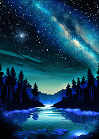 Beautiful starry night view#1946