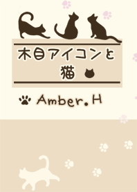 木目アイコンと猫 1