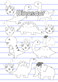 Cute Dinosaur On Notebook theme
