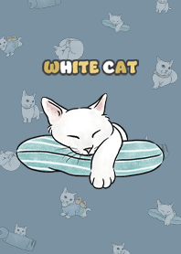 whitecat1 / pale denim
